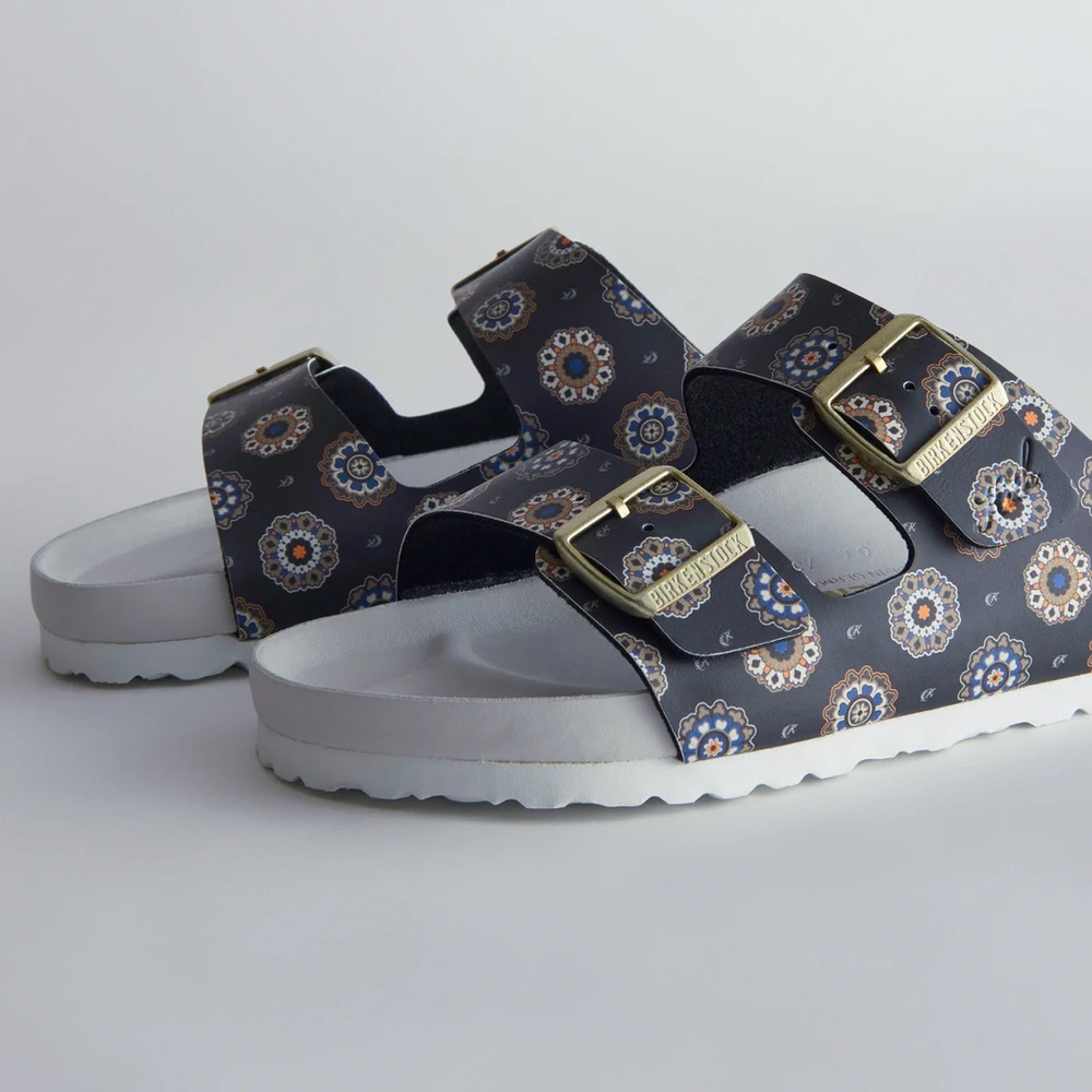 Kith for Birkenstock Arizona Birko Flor Navy Blue